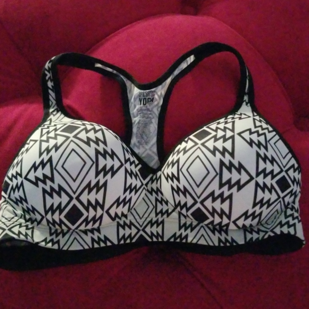 Pink yoga bra